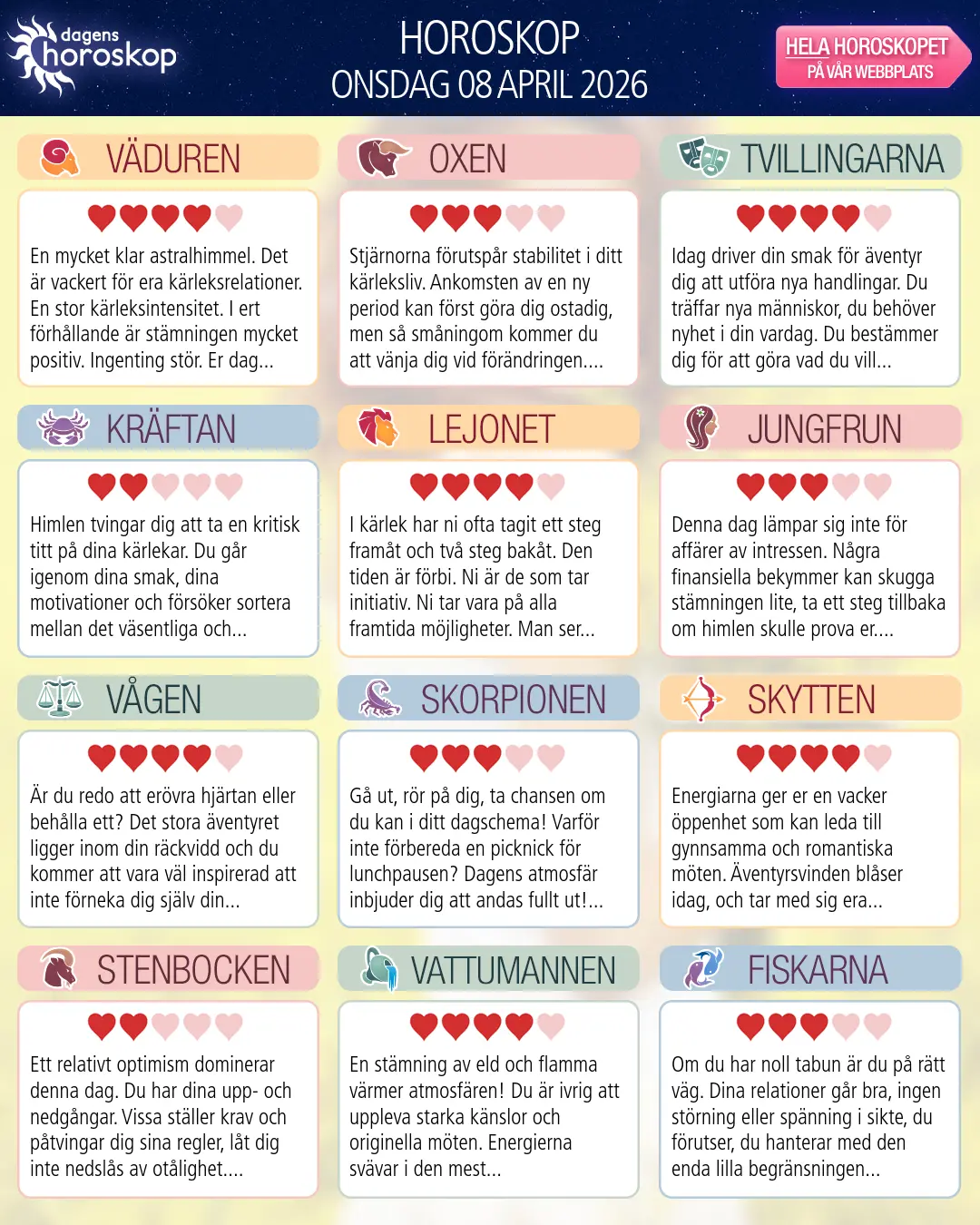 Stenbocken: Ditt horoskop för imorgon — 9 April 2026