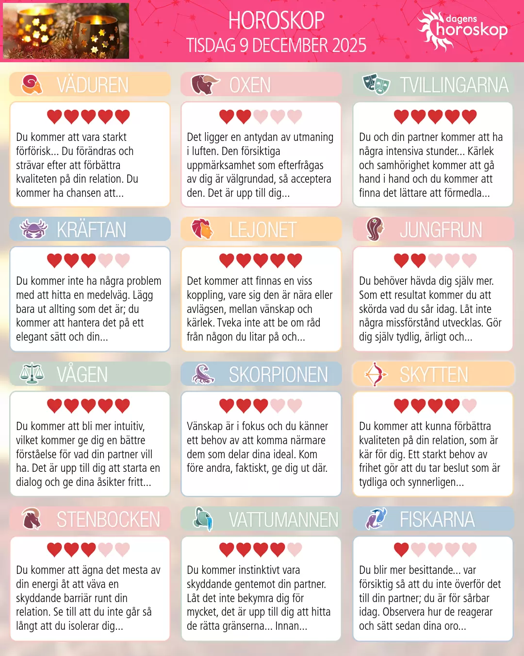 Vågen: ditt horoskop för 11 December 2025