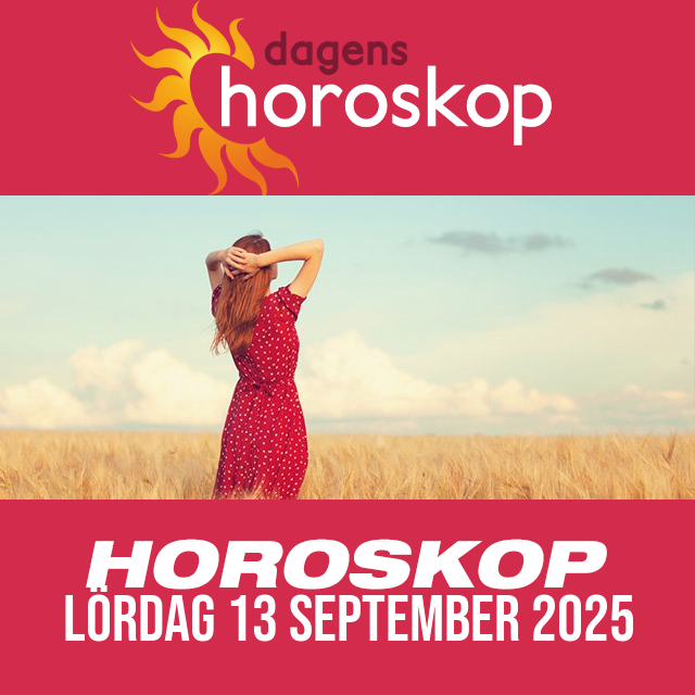 Daglig horoskop för Lördag 13 September 2025