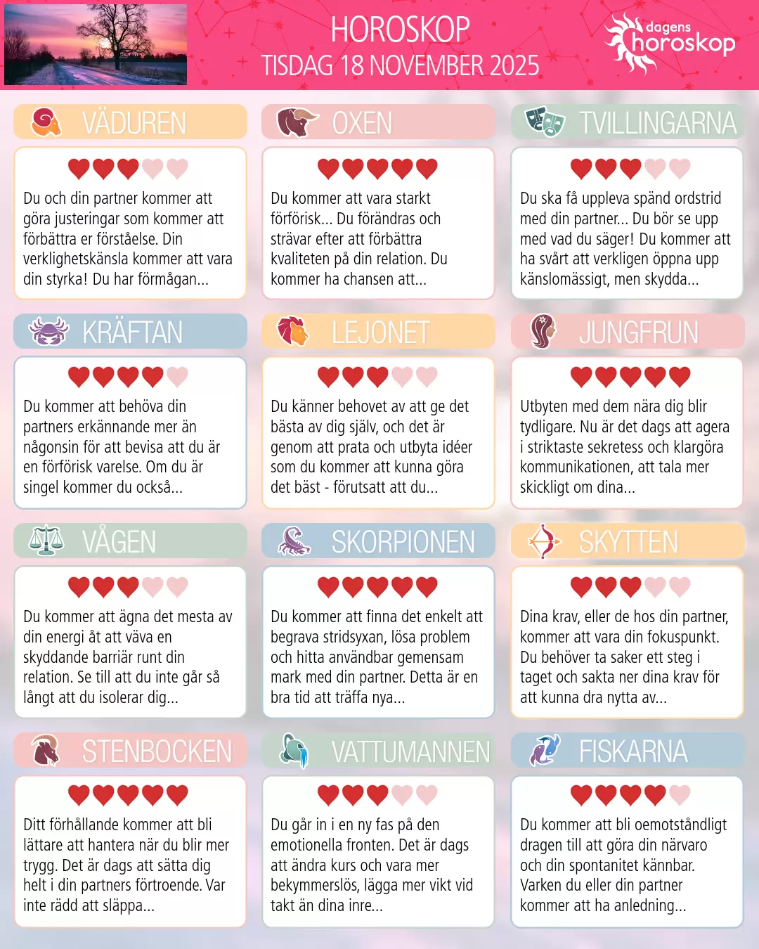 Lejonet: ditt horoskop för 20 November 2025