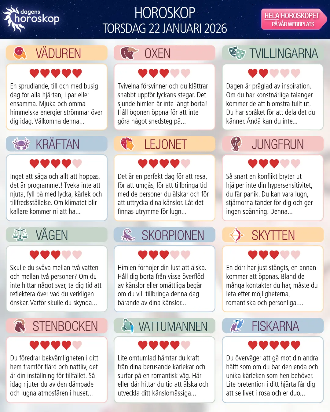 Vattumannen: ditt horoskop för 23 Januari 2026