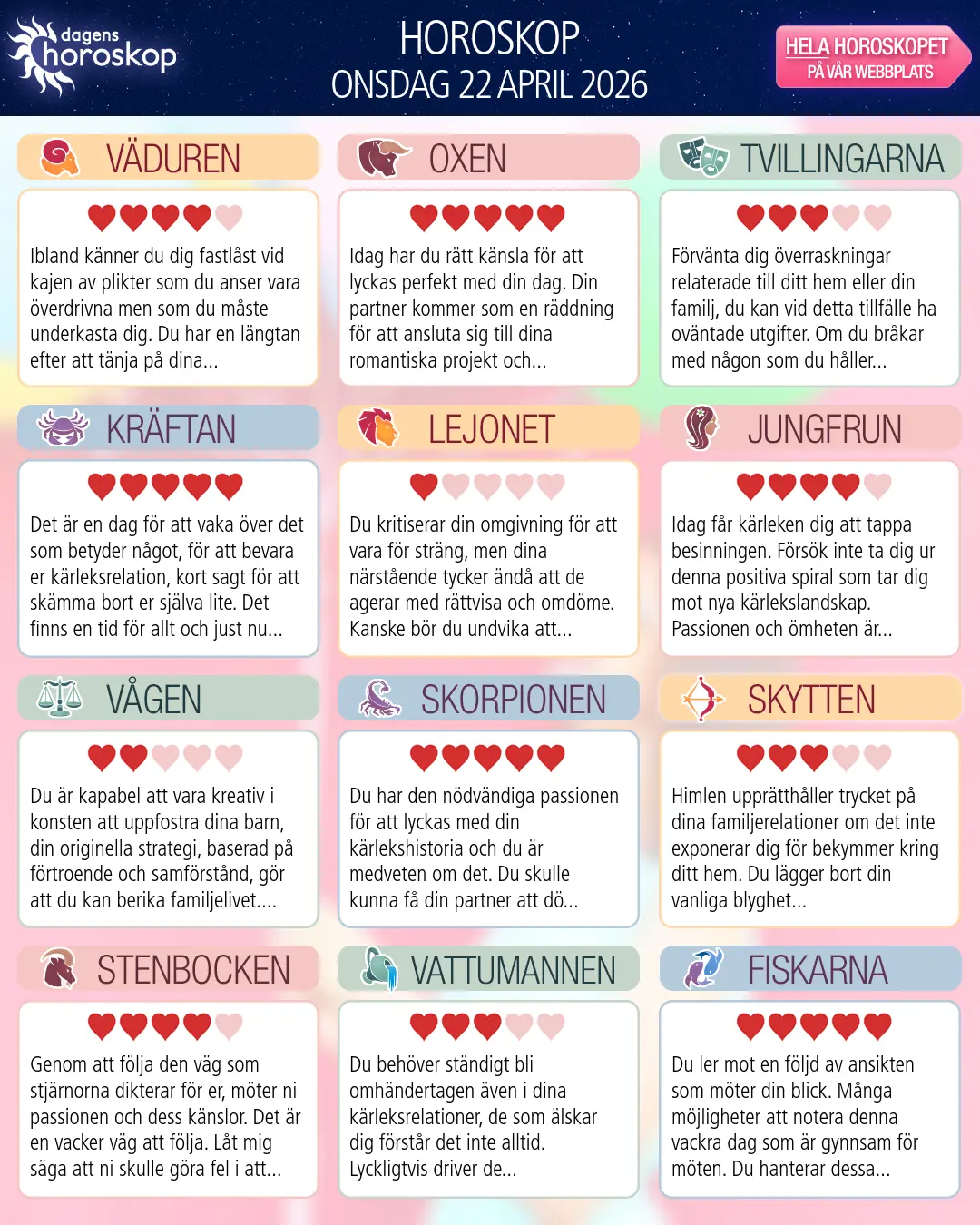 Tvillingarna: ditt horoskop för 24 April 2026