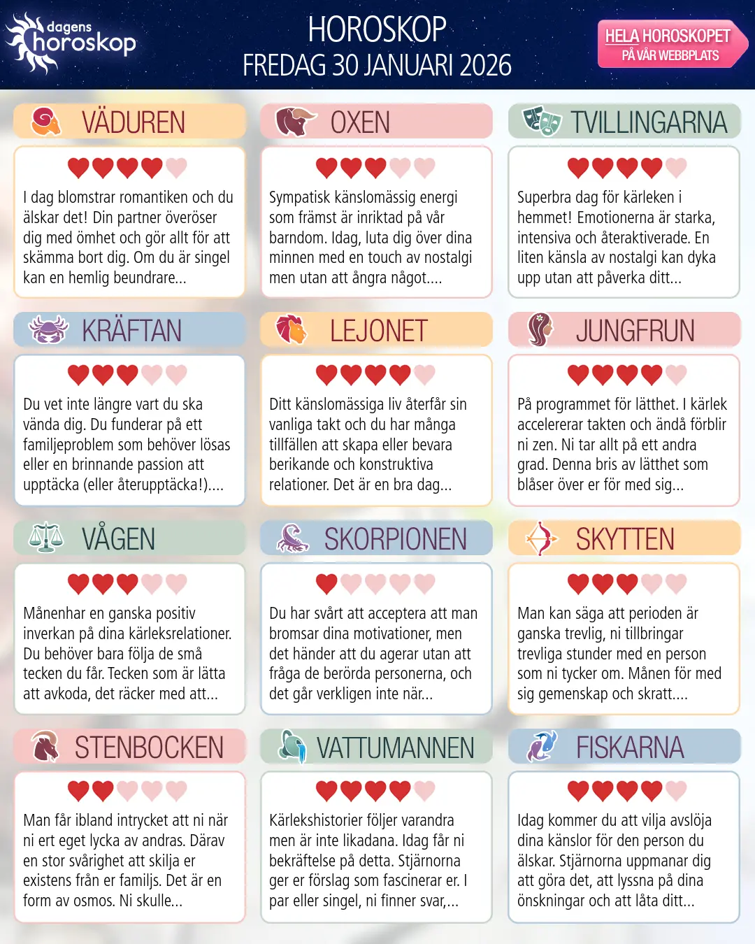 Väduren: ditt horoskop för 1 Februari 2026